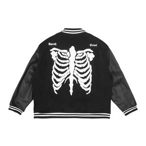 Skeleton Black Varsity Jacket